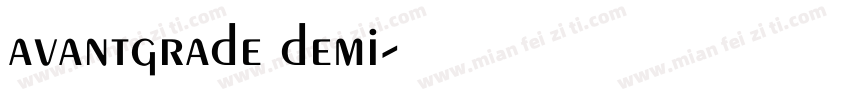 avantgrade demi字体转换